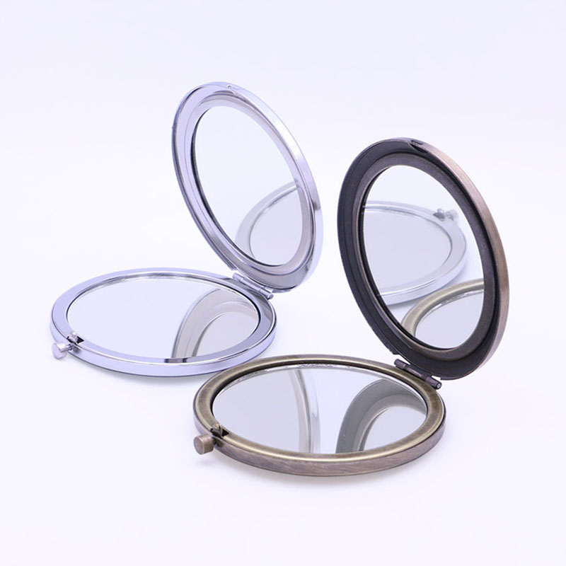 Photo Beauty Makeup - กระจกพกพาแบบพับได้ รูปทรงกลม พร้อมโลโก้/รูปภาพส่วนตัว สำหรับใส่กระเป๋า เครื่องสำอาง อุปกรณ์แต่งหน้า