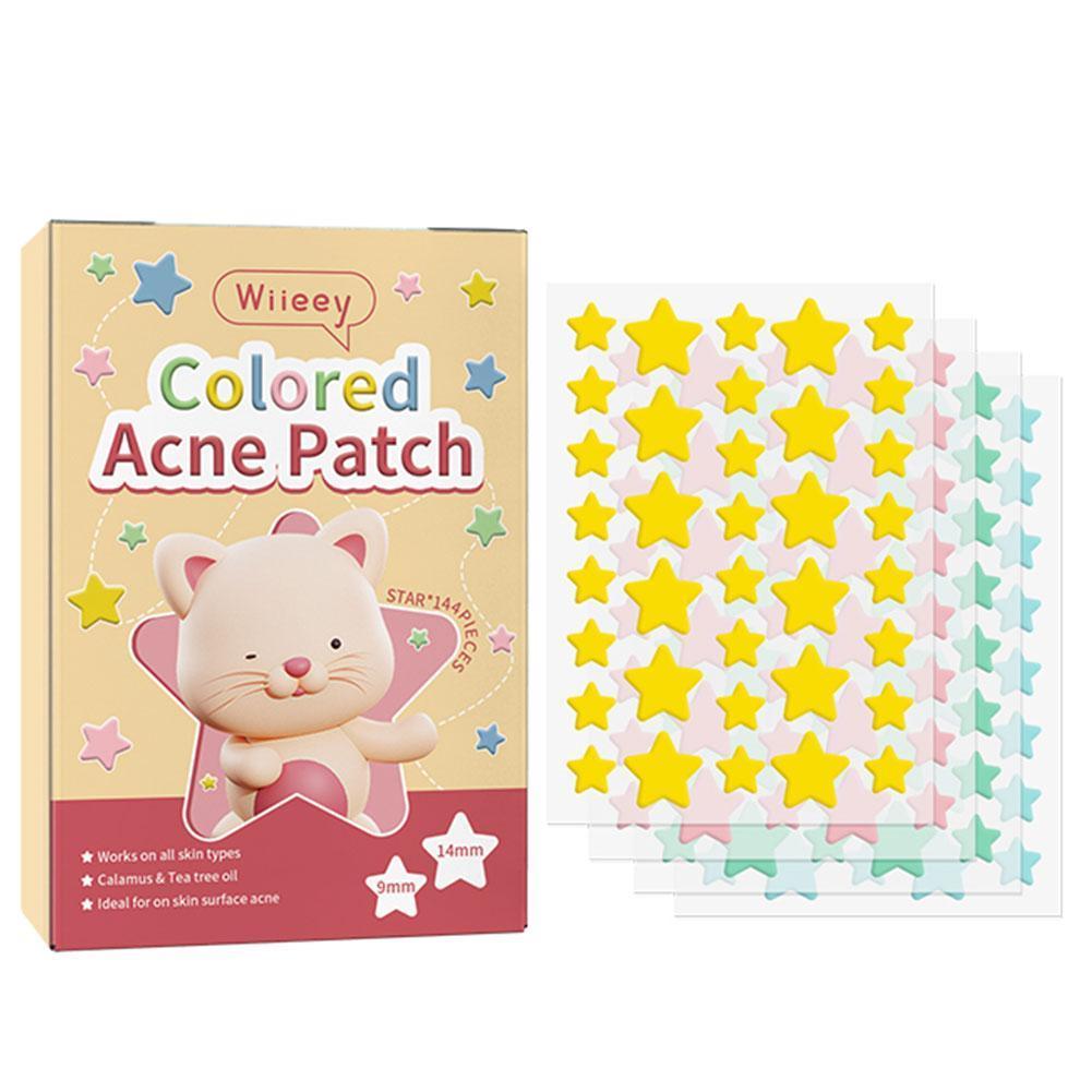 Makeup Beauty Set - 144 ชิ้น/เซ็ต Star Pimple Patch สิวที่มีสีสันที่มองไม่เห็นกําจัดสิว