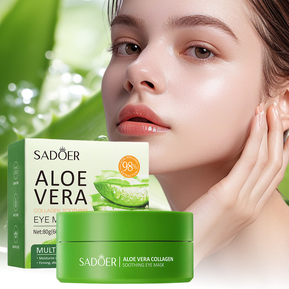 Collagen Eye Patch - แผ่นมาส์กใต้ตา SADOER อโลเวร่า คอลลาเจน ซูทติ้ง อาย