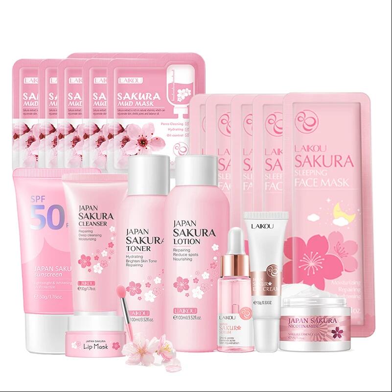 Beauty Makeup Cream - ญี่ปุ่นซากุระทําความสะอาดผิวหน้าเกาหลีเซรั่ม Exfoliating Peeling Gel Moisturize Toner