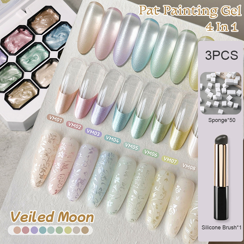 Nail Art Stamping Kit - ชุดเจลเพ้นท์เล็บ UR SUGAR 3 ชิ้น แบบมุก