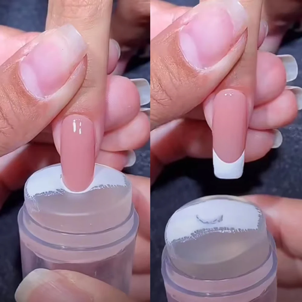 Nail Art Stamping Kit - ชุดอุปกรณ์ทำเล็บ แสตมป์เจลลี่ซิลิโคนสำหรับปั๊มลายเล็บ พร้อมที่ขูดลาย สำหรับทำเล็บแบบฝรั่งเศส