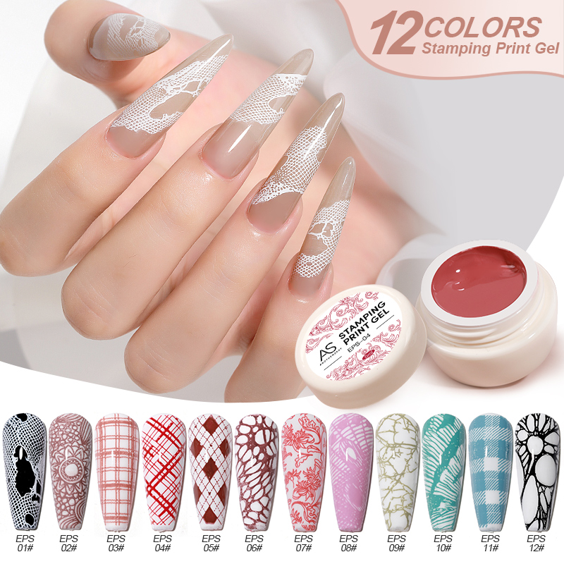 ชุดเจลปั๊มลายเล็บ สีดำ ขาว แดง - Nail Art Stamping Kit บทวิจารณ์และราคา
