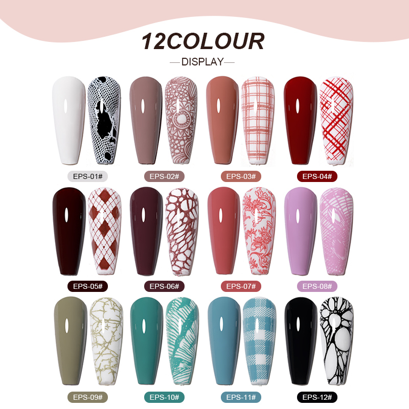ชุดเจลปั๊มลายเล็บ สีดำ ขาว แดง - Nail Art Stamping Kit บทวิจารณ์และราคา