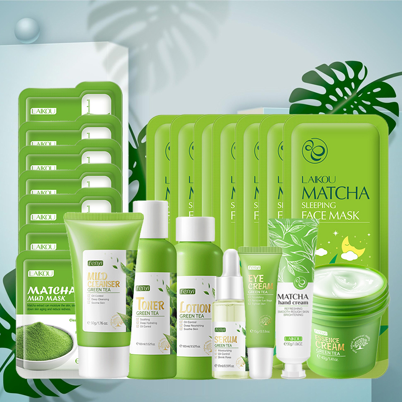 ชุดผลิตภัณฑ์ดูแลผิวชาเขียว เคร - Beauty Makeup Cream บทวิจารณ์และราคา