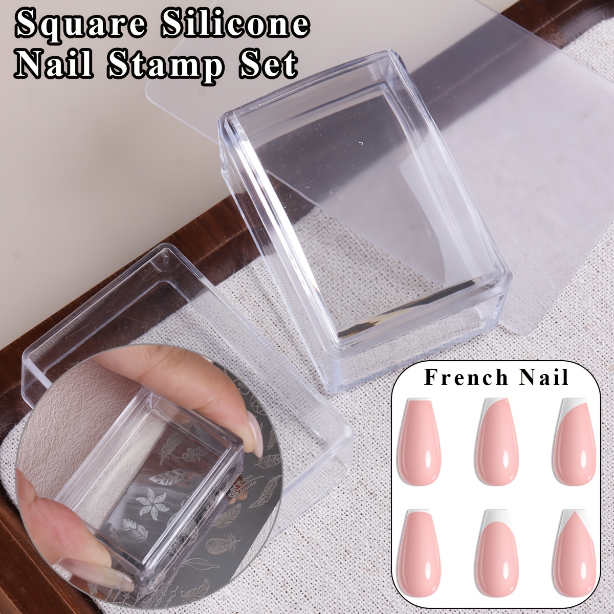 ชุดแสตมป์เล็บซิลิโคนใสทรงสี่เห - Nail Art Stamping Kit บทวิจารณ์และราคา