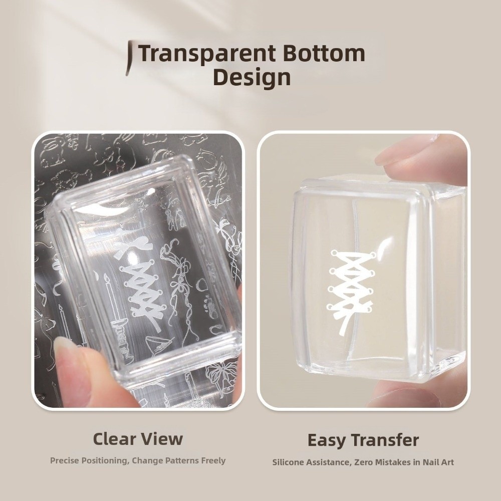แผ่นปั๊มลายเล็บใสแบบใหม่ ใช้ซ้ - Nail Art Stamping Kit บทวิจารณ์และราคา