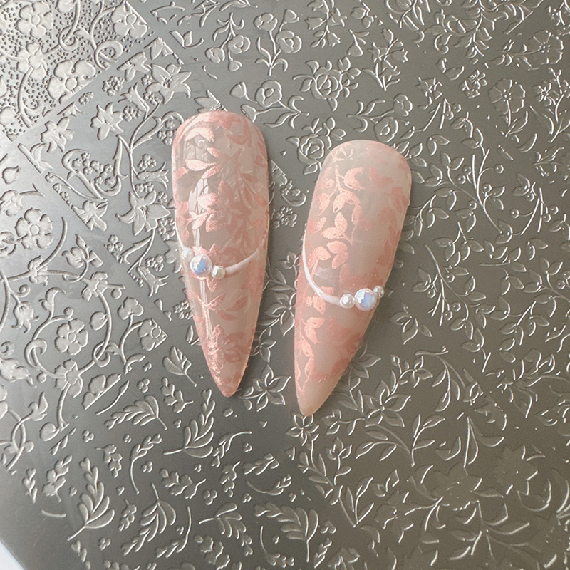 XMQ แผ่นปั๊มเล็บ ดอกไม้อุณหภูม - Nail Art Stamping Kit บทวิจารณ์และราคา