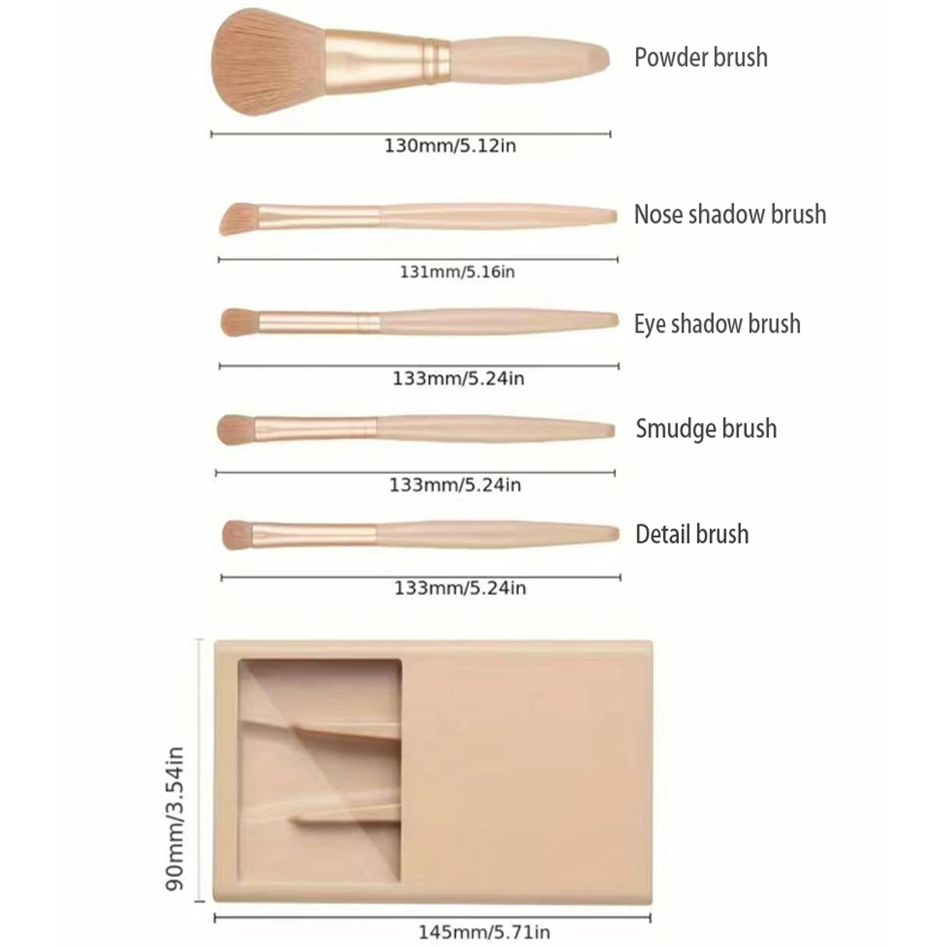 ชุดแปรงเครื่องสําอาง 5 ชิ้นพร้ - Makeup Beauty Set บทวิจารณ์และราคา