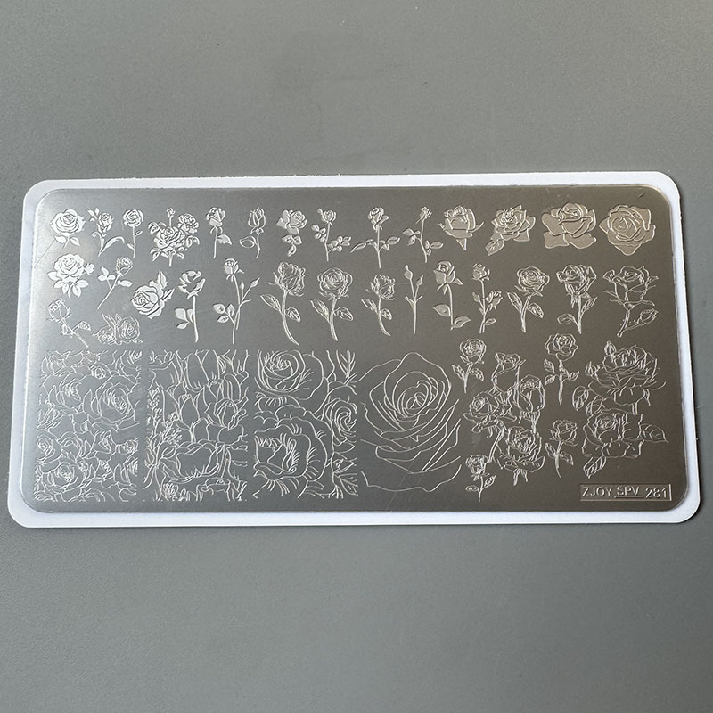 XMQ แผ่นปั๊มเล็บ ROSE TEMPLATE - Nail Art Stamping Kit บทวิจารณ์และราคา